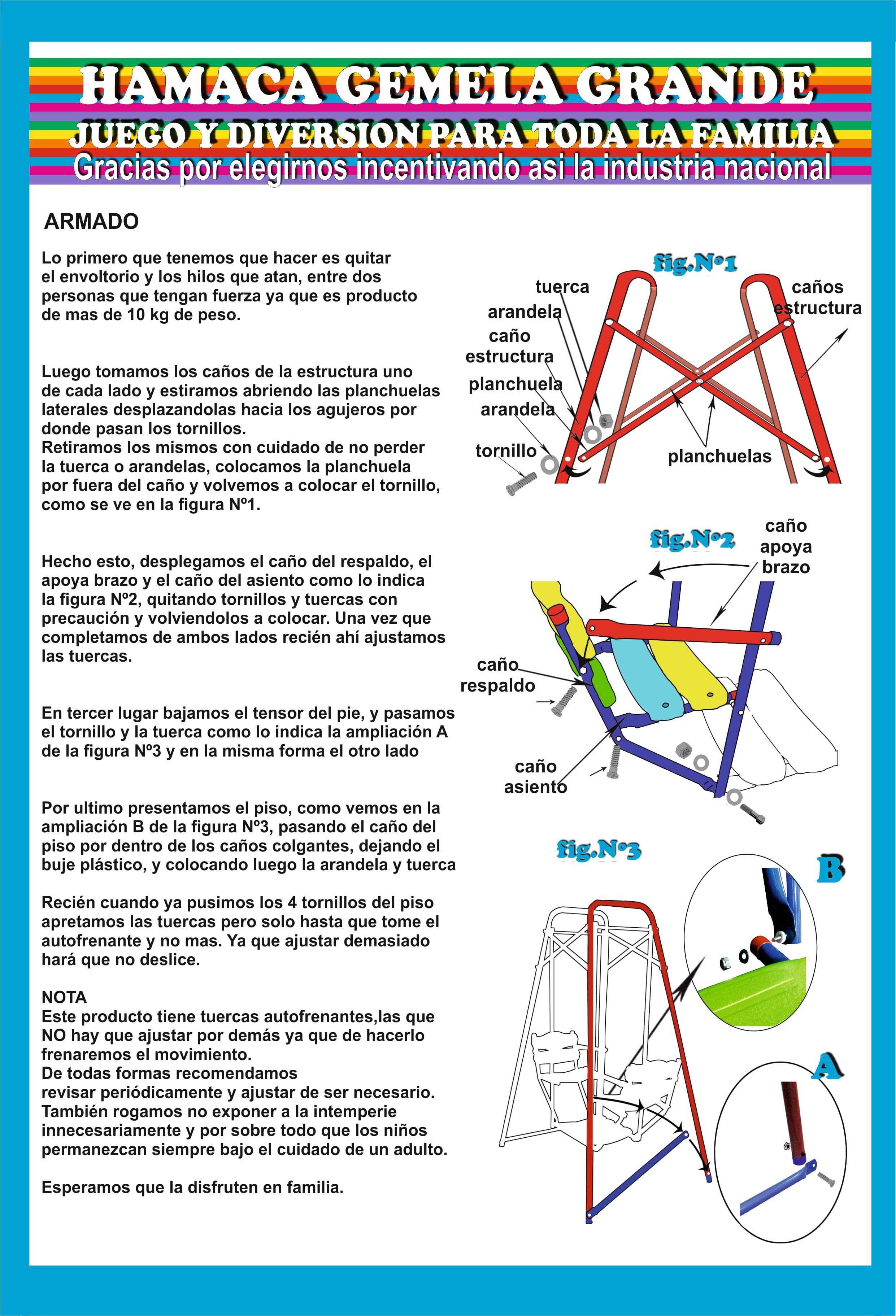 Hamaca Gemela Grande – Juegosol